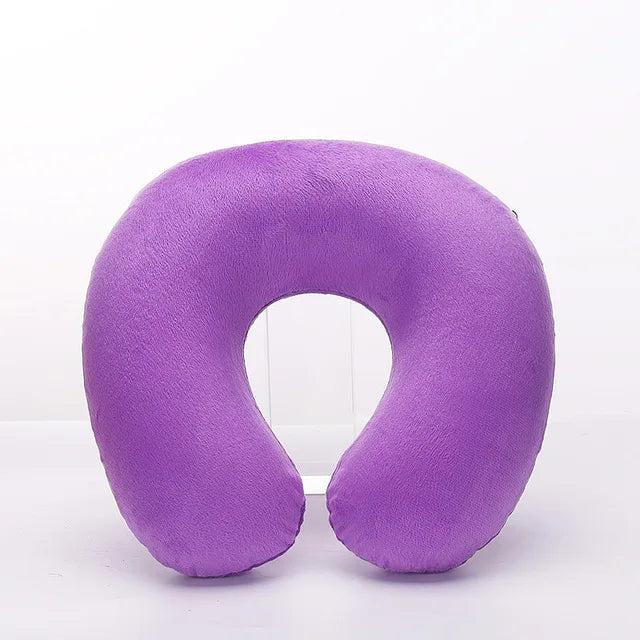 Sale 1PC Headrest Soft U Shaped Cushion Air Flight Inflatable Pillows Car Nursing Cushion Travel Pillow Support Neck