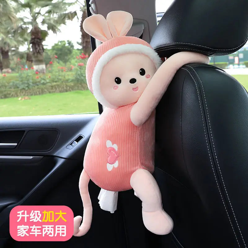 Creative Car Tissue Box Car Hanging Car Armrest Box Drawer Box Cover Cute Car Interior Decoration Products Daquan