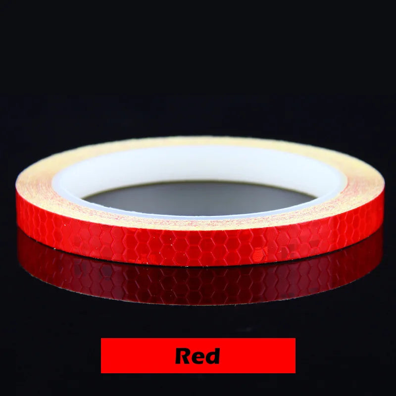 8m Bike Wheels Reflective Stickers Cycling Reflect Strip Adhesive Tape for MTB Bicycle Warning Safety Decor Sticker