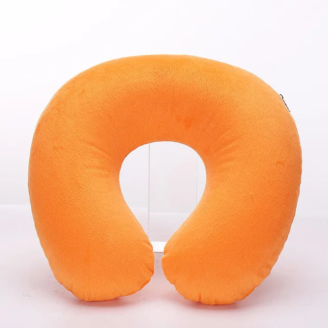 Sale 1PC Headrest Soft U Shaped Cushion Air Flight Inflatable Pillows Car Nursing Cushion Travel Pillow Support Neck