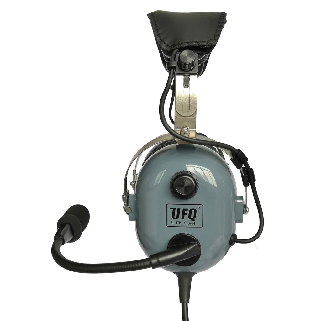 UFQ  Gray P28 Aviation Headset  Free with Bluetooth Adapter and bag  Great PNR pilot Headset with Bose Grade Hi-Fi Speakers