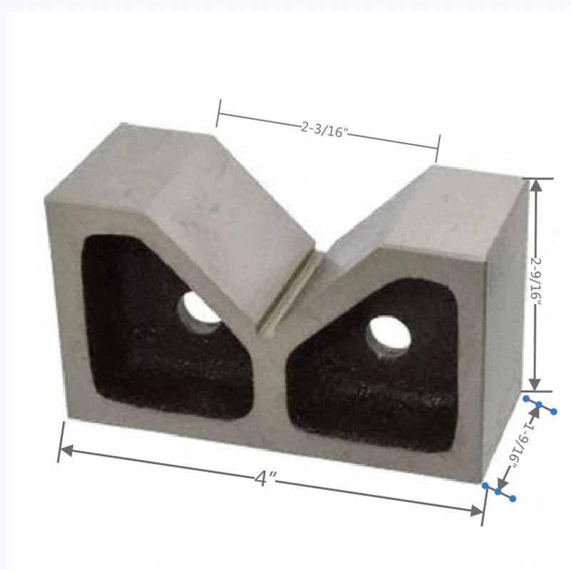 1pc 4' Cast Iron V-Blocks Ground B Type V Iron 90 Degree 4inch V-Frame Gauge