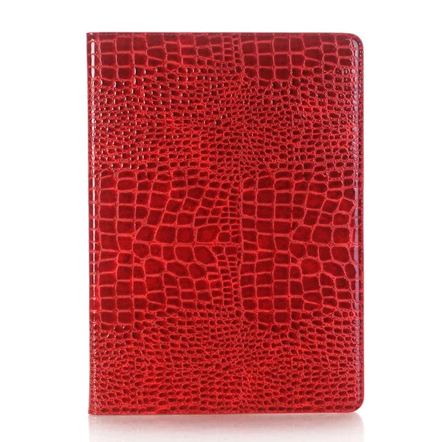 New Trendy Crocodile Pattern iPad Pro Tablet Case 2026 Fashion Design Luxury iPad Flip Card Holster Business Tablet Case