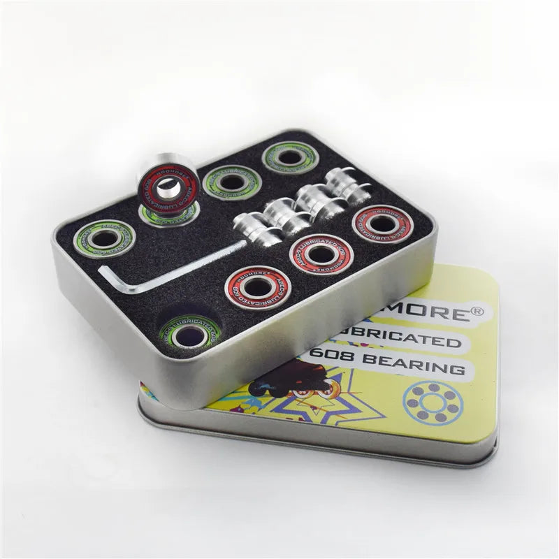 16 pieces Inline Skates Bearing Durable ILQ-9 Pro Dual Line Roller Skate Shoes Skateboard High Speed Skating 608 Box Case Spacer