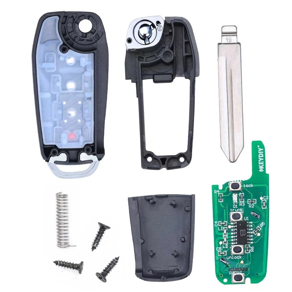 KEYECU OUCD6000022 Upgraded 4 Buttons For Ford Flex Focus Fusion Edge Escape Mustang 4D63 80Bit Chip 315MHz Car Remote Key Fob