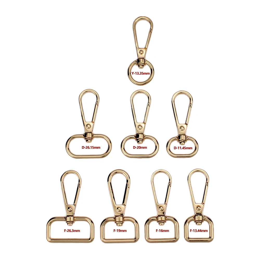 50Pcs Metal Swivel Leather Bag Handbag Purse Shoulder Strap Belt Clip Trigger Buckle Keychain Key Ring Dog Chain Collar Clasp