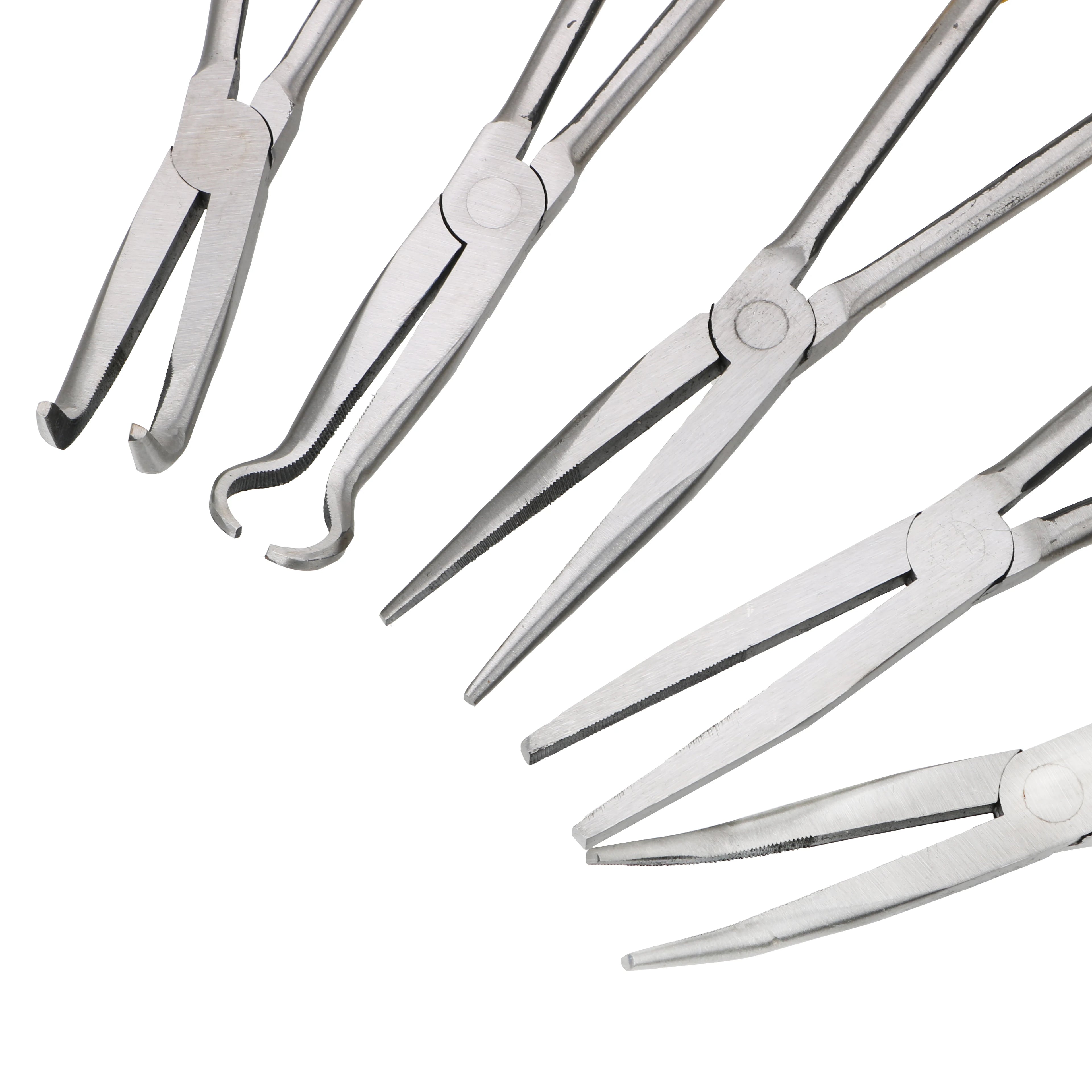 DIY Extra Long Nose Pliers Straight Bent Tip Mechanic Equipment Hand Removal Tools Spanner Clips Auto Care Kit Car Accessories