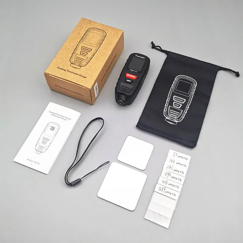 Yunombo YNB-111 Fe NFe Fe+Zn Mini Car Paint Thickness Tester Coating Thickness Gauge Film Thickness Meter