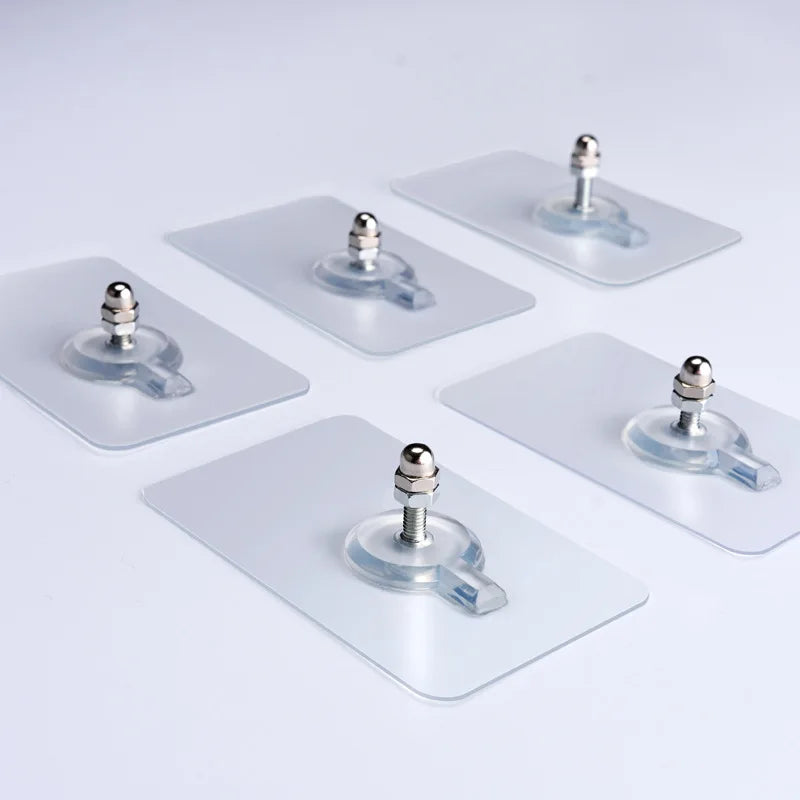 Screw Hook Hanger Transparent Wall Hook For Picture Self Adhesive Door Wall Hanger Hooks Wall Picture Hanger Wall Screw Sticker