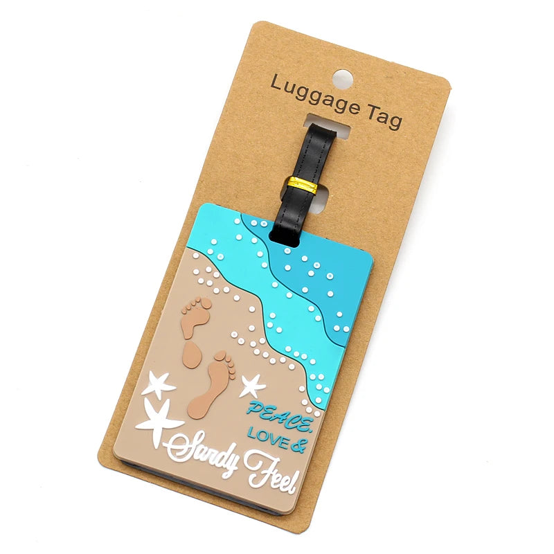 Creative Luggage Tag Travel Accessories Silica Gel Suitcase ID Address Holder Baggage Boarding Tag Portable Label Bags Pendant