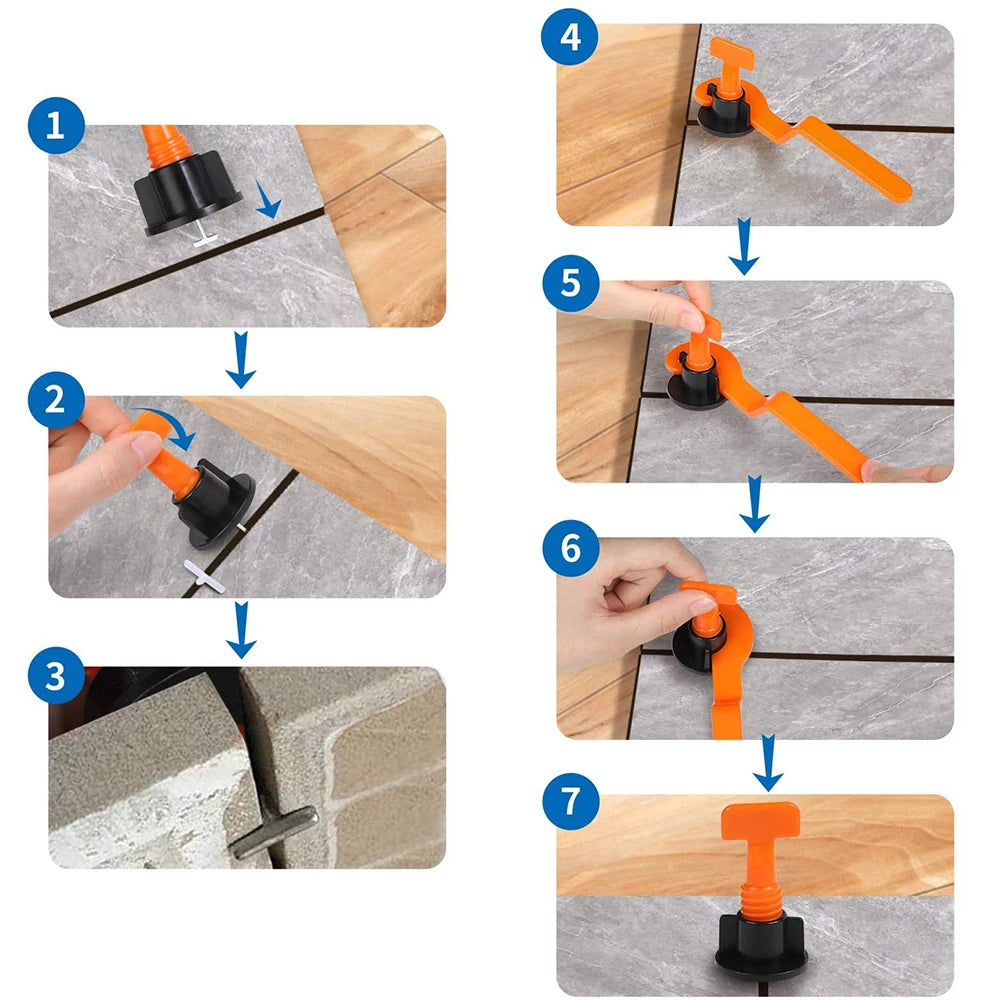 126pcs Tile leveling system For Flooring Wall Tile Spacer Porcelain Tile Leveler Construction tools Locator Spacers Plier