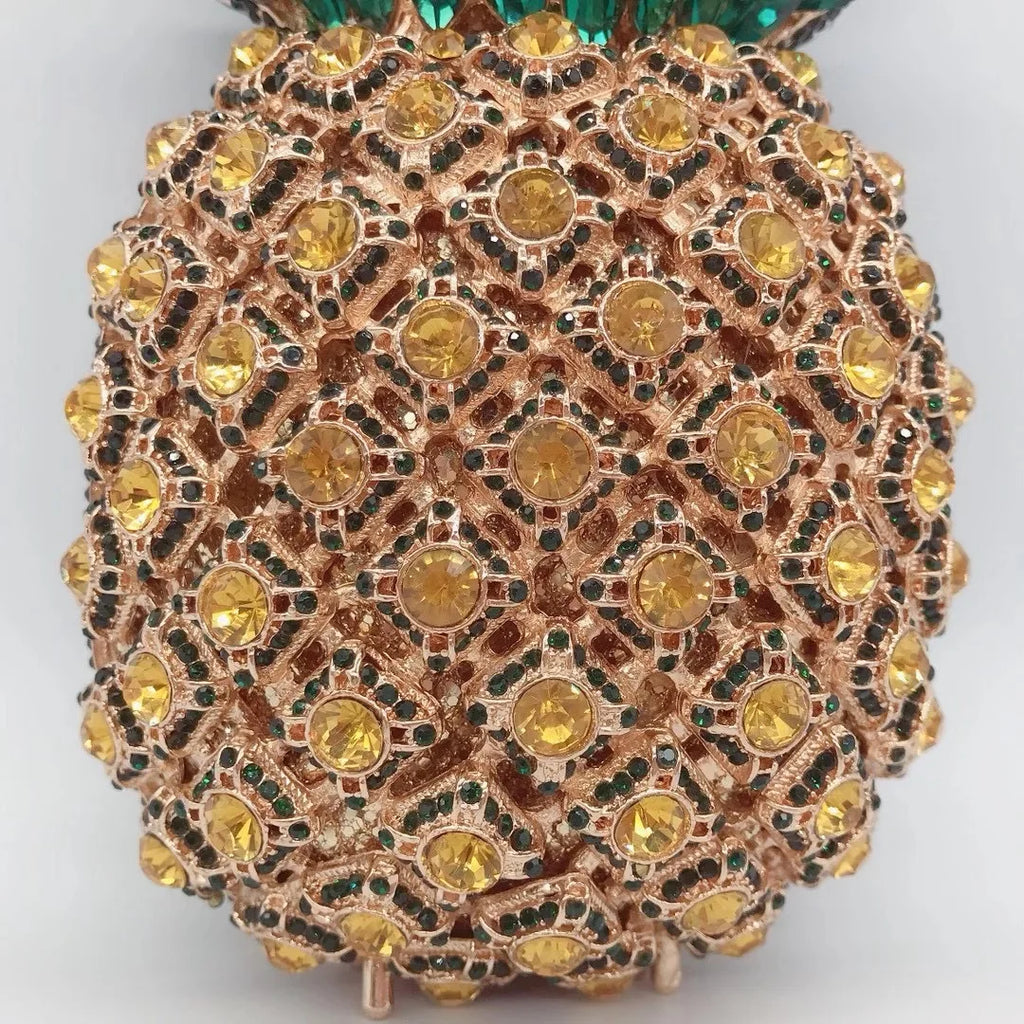 Blue Stone Pineapple Bag Diamond White Party Dinner Clutches Crystal Women Prom Formal Handbags For Lady Rhinestone Purses Bags