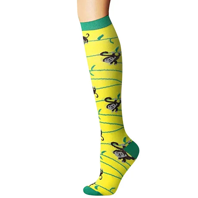 50 Style Antifatigue Unisex Compression Socks Fit for Nurses Flight Travel Medical Varicose Veins Leg Relief Pain Knee Stockings