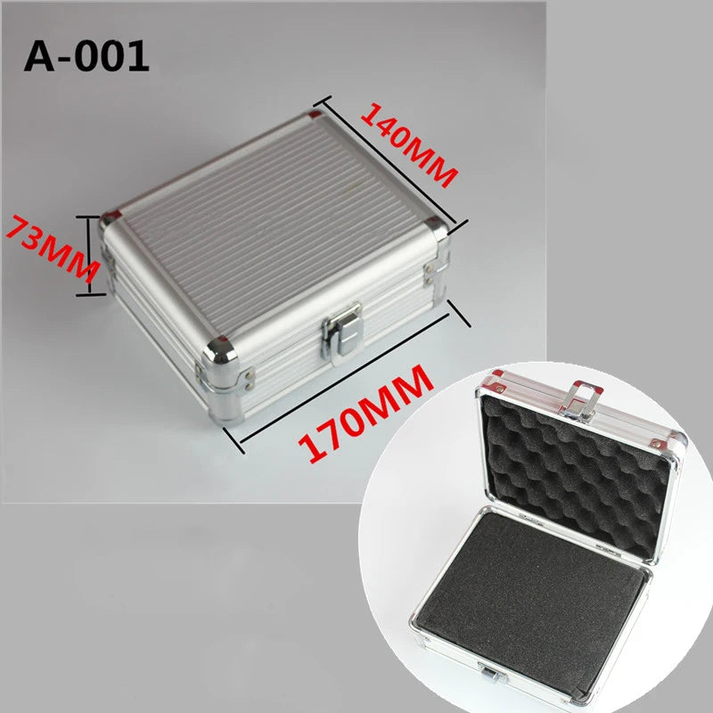 Toolbox Aluminum Alloy Suitcase Instrument Box Equipment File Box Cosmetic Case Tool Box with Sponge
