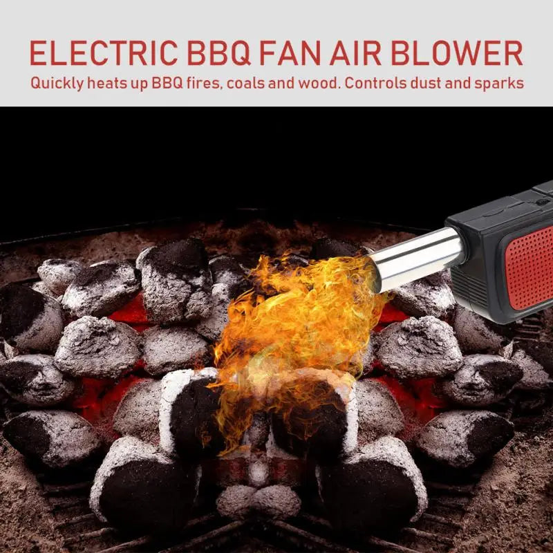 Electric BBQ Smoker Blower Fast Fire Starter for Charcoal Grills Tailgating Campfires Fire Pits Fireplaces Wood Fan Coal Starter