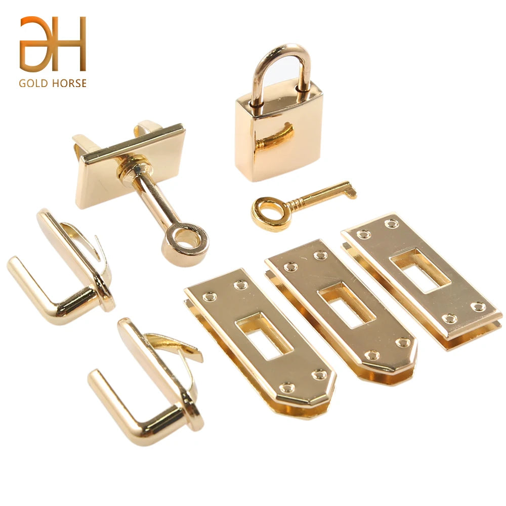 7pcs/set Metal Clasp Lock Lockbutton for Women Handbag Shoulder Bag Purse DIY Accessories