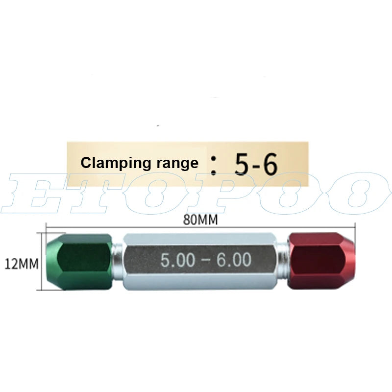 1pcs 0.1-0.49mm 0.5-5.99mm 6-9.99mm 20.0mm Cylindrical Pin Gauge Smooth Plug Gauge Hole Gauge Handle Step Pin Gage Holder Tools
