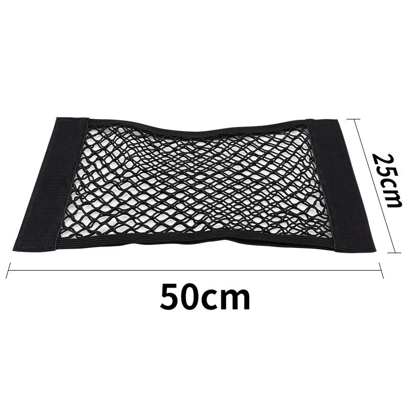 Car Trunk Storage Bag Nylon Mesh Nets Auto Trunk Rear Organizer Elastic String Luggage Holder Pocket for Car Stowing Tidying