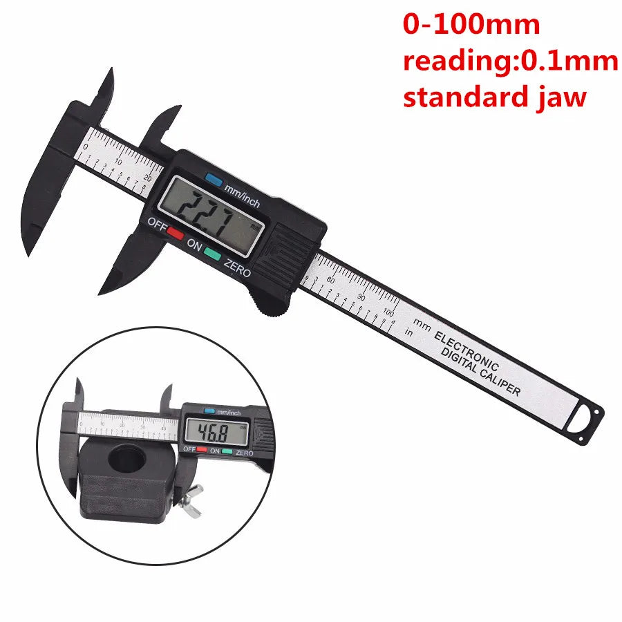 Industrial Level Stainless Steel Digital Caliper 0-100mm 0-150mm 200mm 300mm Electronic Carbon Fiber Caliper Micrometer Gauge