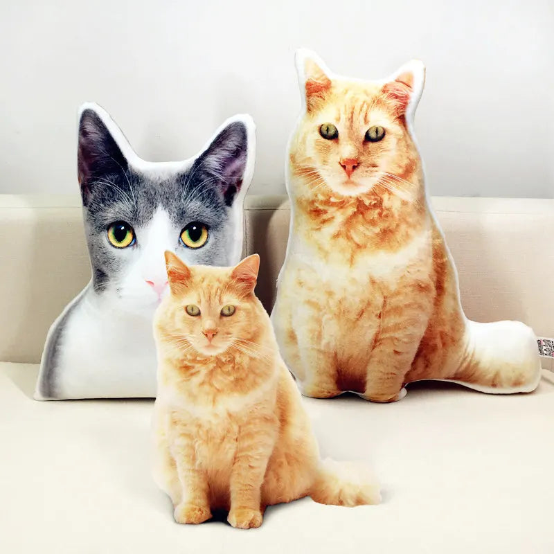 Photo Customization DIY Dog Cushion Pet Plush Pillows Stuffed Animal Cat Pillow Sofa Car Decorative Personalized Birthday Gift