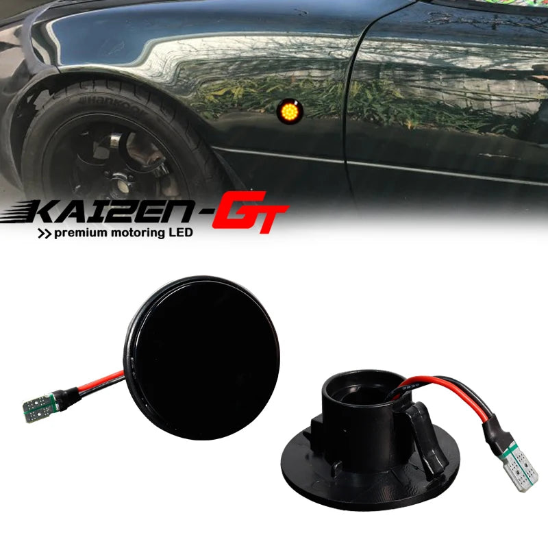 Amber LED Car Front Bumper Side Marker Turn Signal Lights For Mazda MX-5 Mk1 Mk2 Mk3 1989-2015 Fender Flare Lamp Indicator Lamp