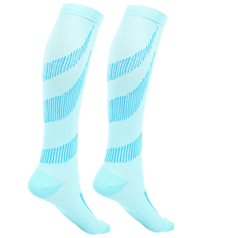 Compression Stockings Blood Circulation Promotion Slimming Compression Socks Anti-Fatigue Comfortable Solid Color Socks