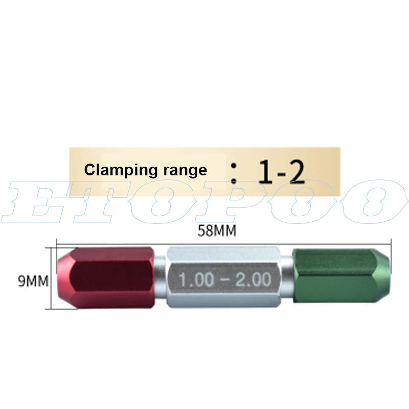 1pcs 0.1-0.49mm 0.5-5.99mm 6-9.99mm 20.0mm Cylindrical Pin Gauge Smooth Plug Gauge Hole Gauge Handle Step Pin Gage Holder Tools