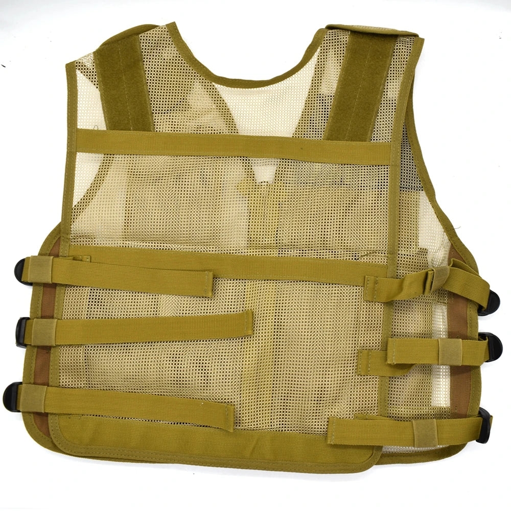 Tactical Mesh Vest for Men and Women, Hunting Molle Vest, Fishing Quick Dry Jacket, with Multi-Pocket, Adjustable Size