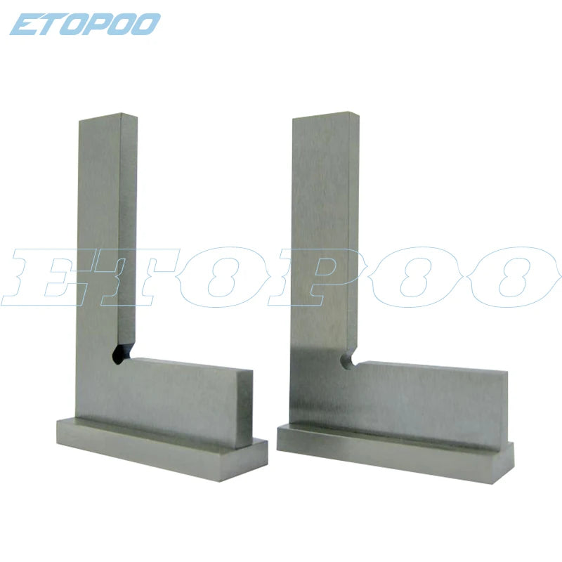 ETOPOO Measuring Tools DIN875/2 Standard With Stop Stainless Steel 90 Degree Miter Angle Corner Ruler Wide Base Gauge