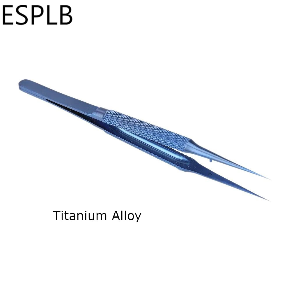 Titanium Alloy/Stainless Steel Tweezers Precision Fly Line 0.15mm Fingerprint Electronic Components Straight/Curved Tip Tweezers