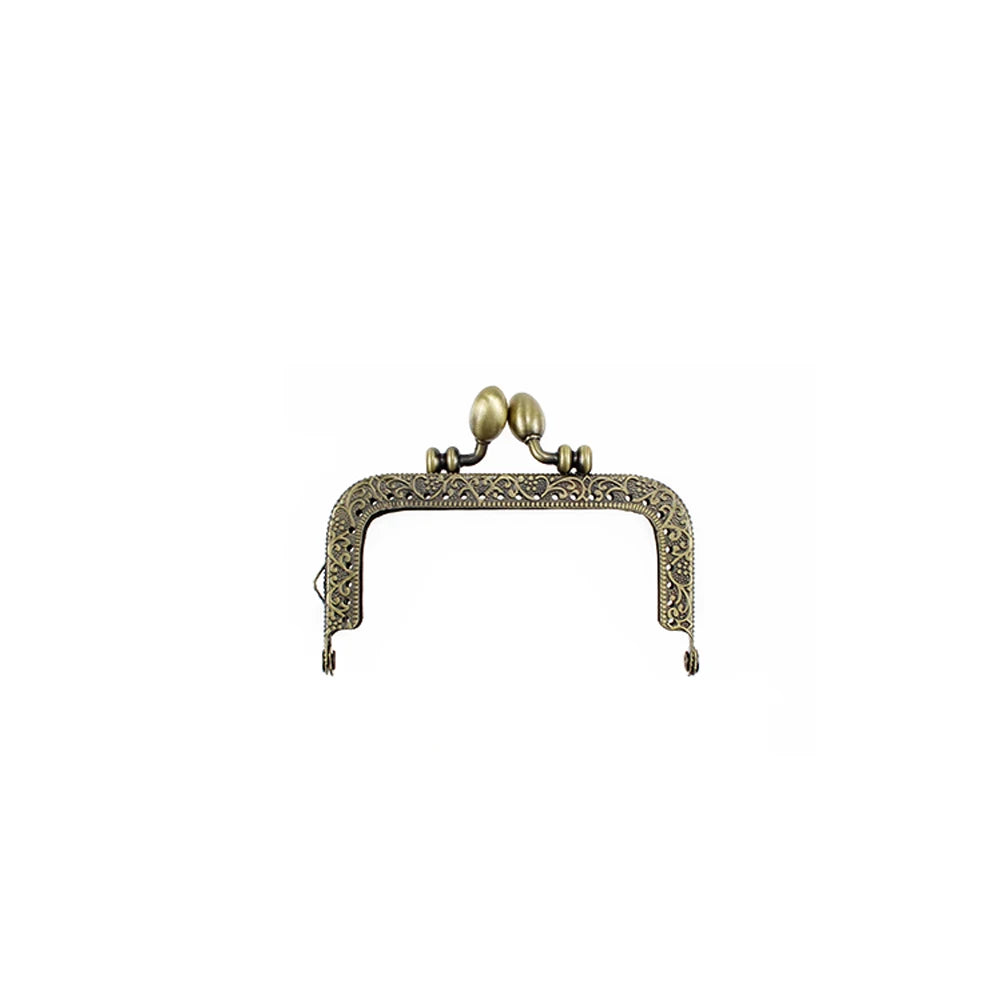 5Pcs 8.5/10.5/12.5/15/18CM Rectangle Metal Flower Buds Kiss Clasp Lock For Purse Replacement Clutch Bag DIY Accessories
