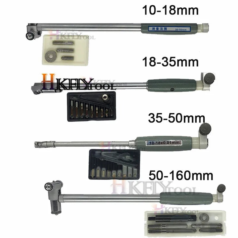 10-18mm 18-35mm 35-50mm 50-160mm Inner Diameter Gauge Measuring Rod + Probe (no indicator) Accessories Gauge Measurement Tool