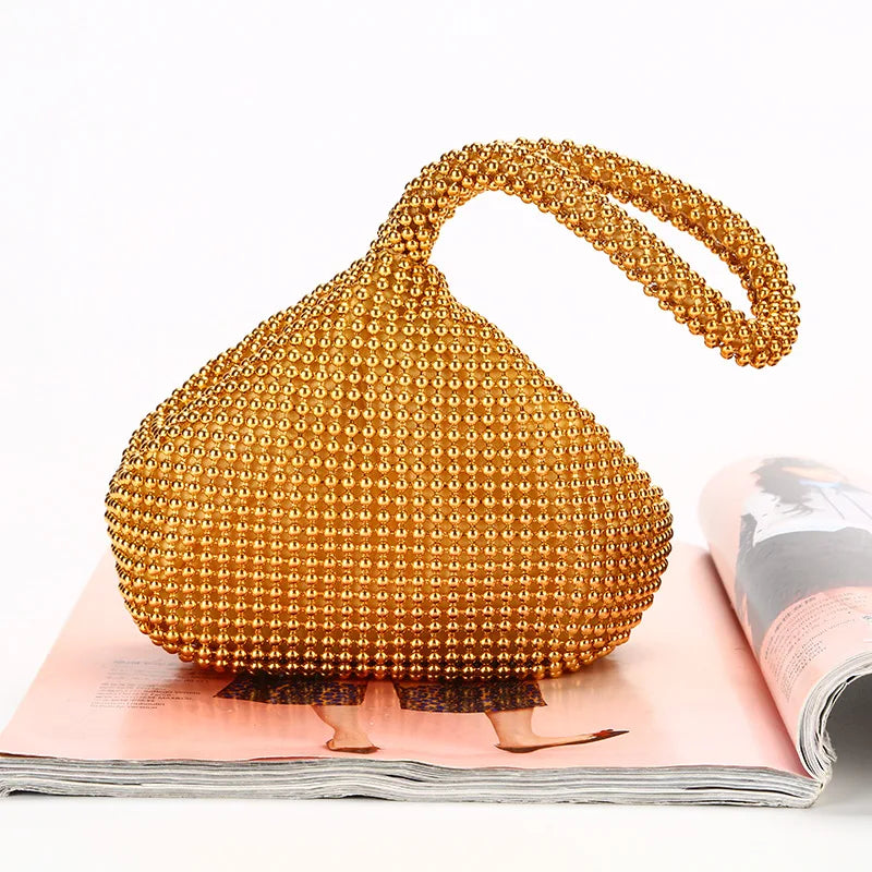 Soft Beaded Women Evening  Bags Cover Open Style Lady Wedding  Bridal Bridesmaid Handbags Purse Bag For New Year Gift Clutch