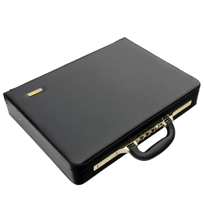 New business men leather travel luggage bag messenger 14/18 inch valise computer carry on suitcase box black fashion pu case