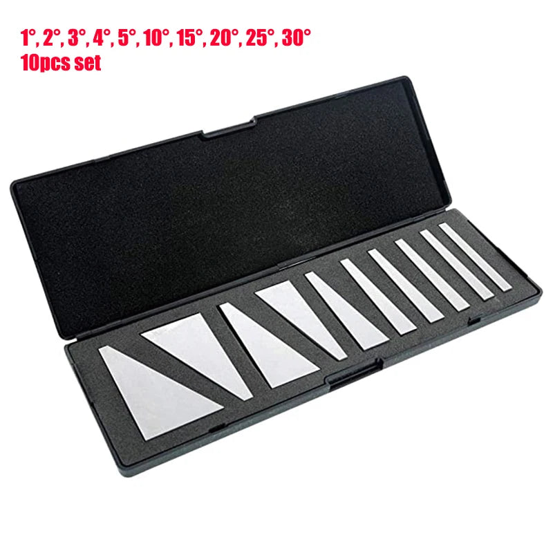 10Pcs 1-30 Degree Precision Ground Durable Angle Block Set 2pcs Angle Block  For Lathes Milling Machinist Tools angle block gage