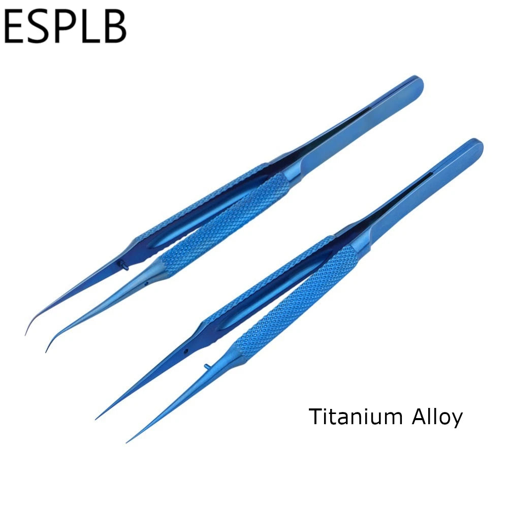 Titanium Alloy/Stainless Steel Tweezers Precision Fly Line 0.15mm Fingerprint Electronic Components Straight/Curved Tip Tweezers