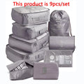 6/8/9pcs/Set Travel Organizer Storage Bags Suitcase Packing Set Storage Cases Luggage Organizer Clothes Bra Shoe Tidy Pouch Bag