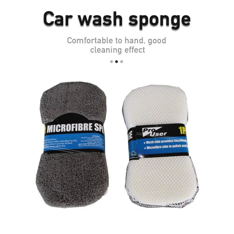 9pcs Car Wash Cleaning Kits Microfiber Auto Detailing Washing Tools Towels Blush Sponge Wash Glove Polish Care Applicator Pads