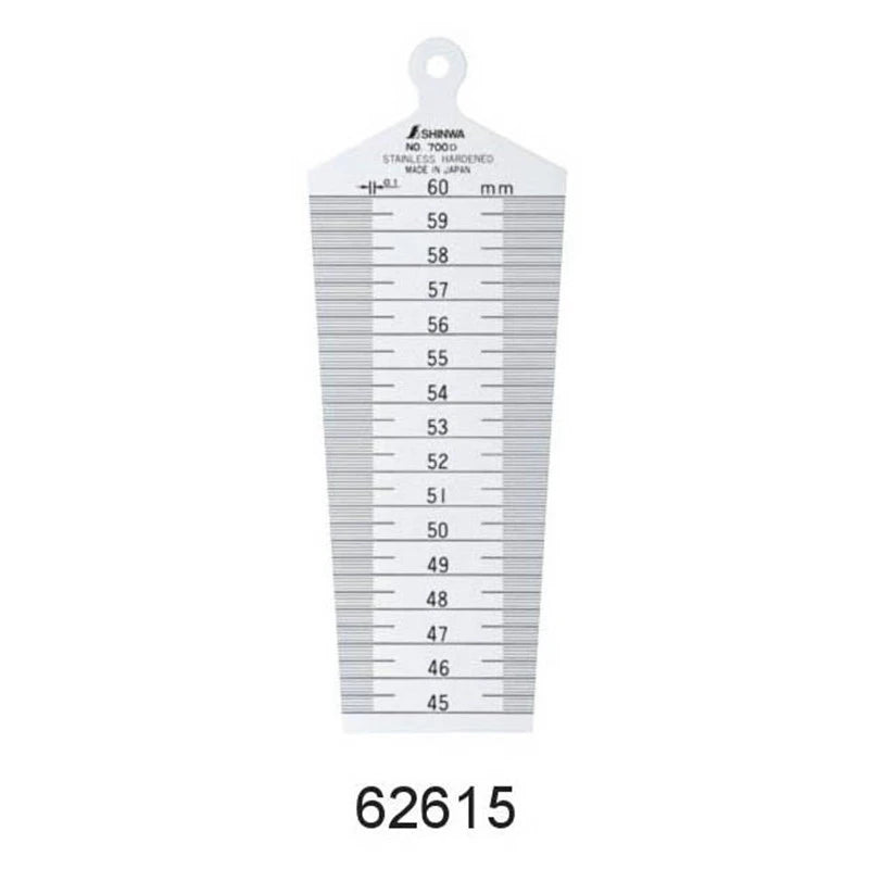 SHINWA Penguin Taper Gauge Hole Ruler Wedge Feeler Inner Diameter Gap Dimension Measuring Tool 62600-62620 1PCS
