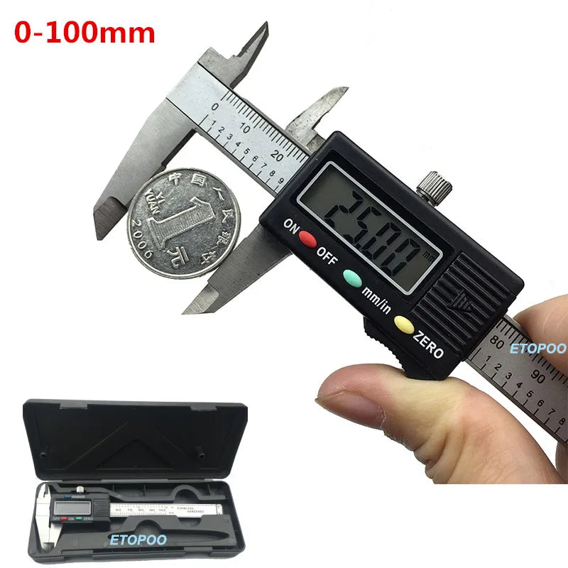 Industrial Level Stainless Steel Digital Caliper 0-100mm 0-150mm 200mm 300mm Electronic Carbon Fiber Caliper Micrometer Gauge