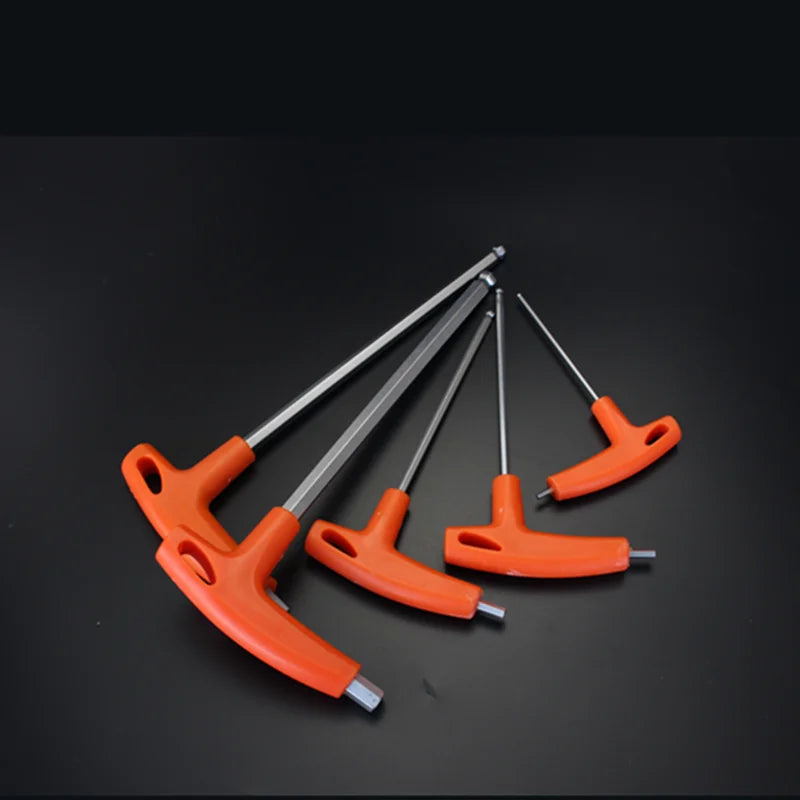 2/2.5/3/4/5/6/8/10mm Flat/Ball Head Hex Key Allen Wrench Hand Tool T-Handle Hex Key Wrench Ball End Allen Hex Key Wrench Spanner