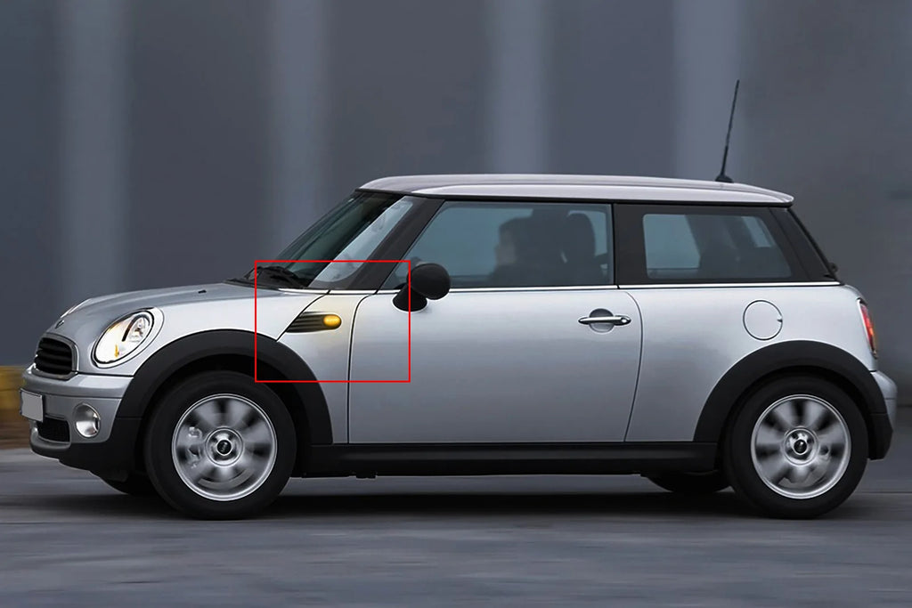 ANGRONG 2X Amber Dynamic LED Side Marker Indicator Repeater Signal Light Black Lens For Mini Cooper R56 R55 R57 R58 R59