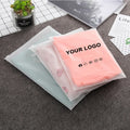 50pcs Frosted zip seal ziplock plastic bags for clothing Zipper Bags with Logo Printed for Clothing Coat Jeans Hoodies Package