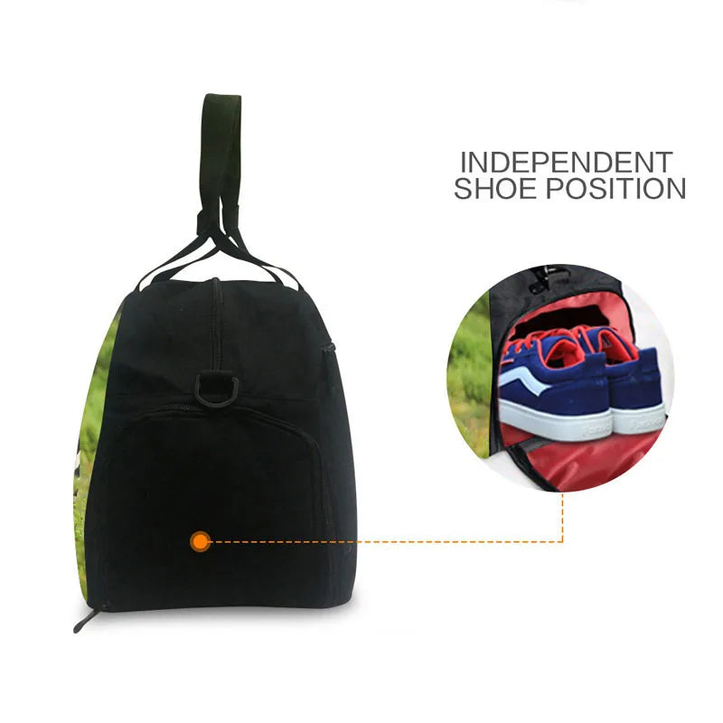 Duffel Bag Travel Bag Colorful Parrot Lizard Cabrite Print for Men Women Valise Sport Gym Bag