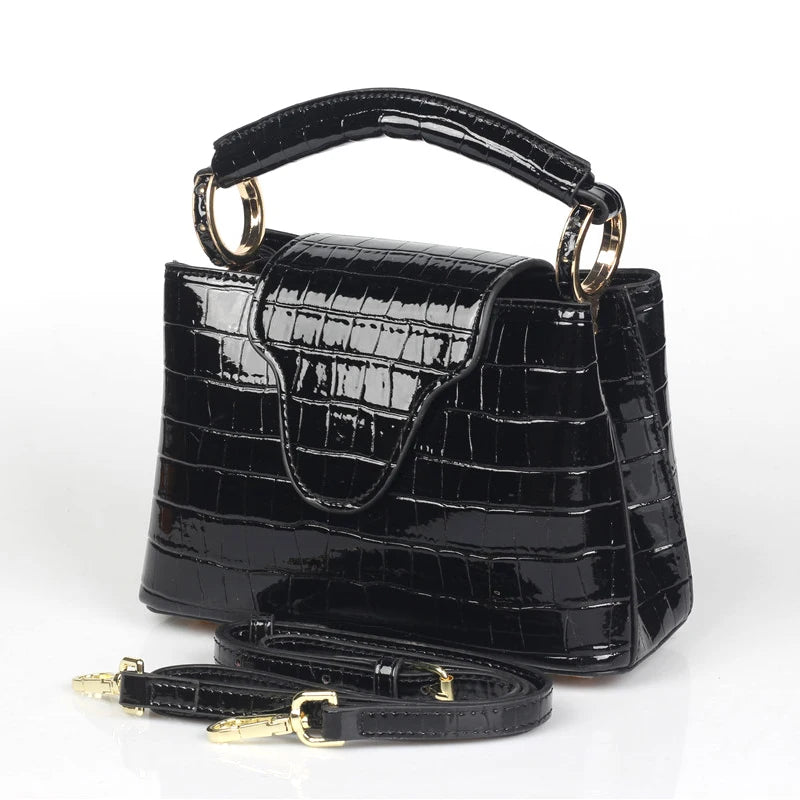 TOPHIGH Luxury Design Handbags For Women Ostrich/Snake/Crocodile Pattern Leather Shoulder Bags for Party Hot Sales Bolsas