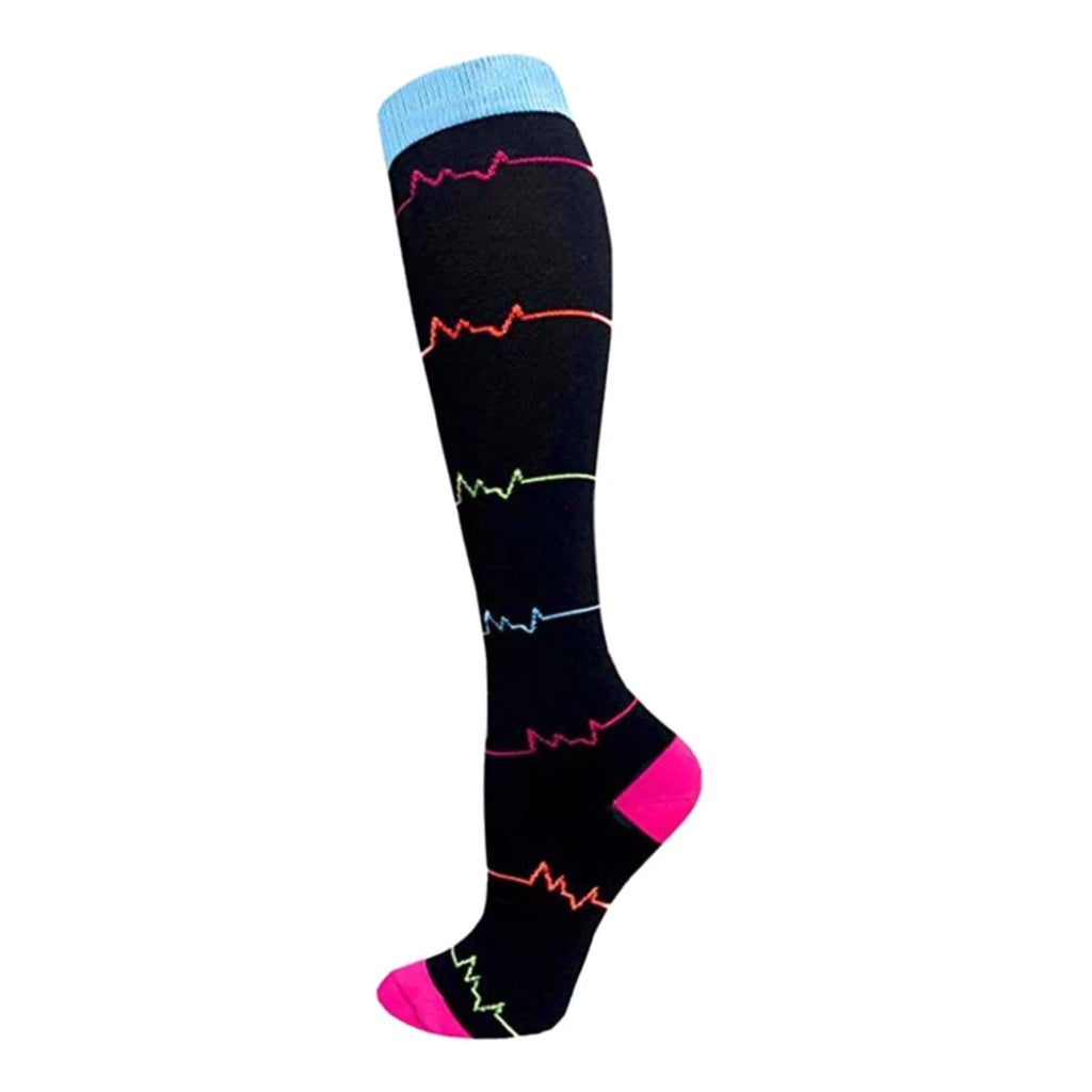 50 Style Antifatigue Unisex Compression Socks Fit for Nurses Flight Travel Medical Varicose Veins Leg Relief Pain Knee Stockings