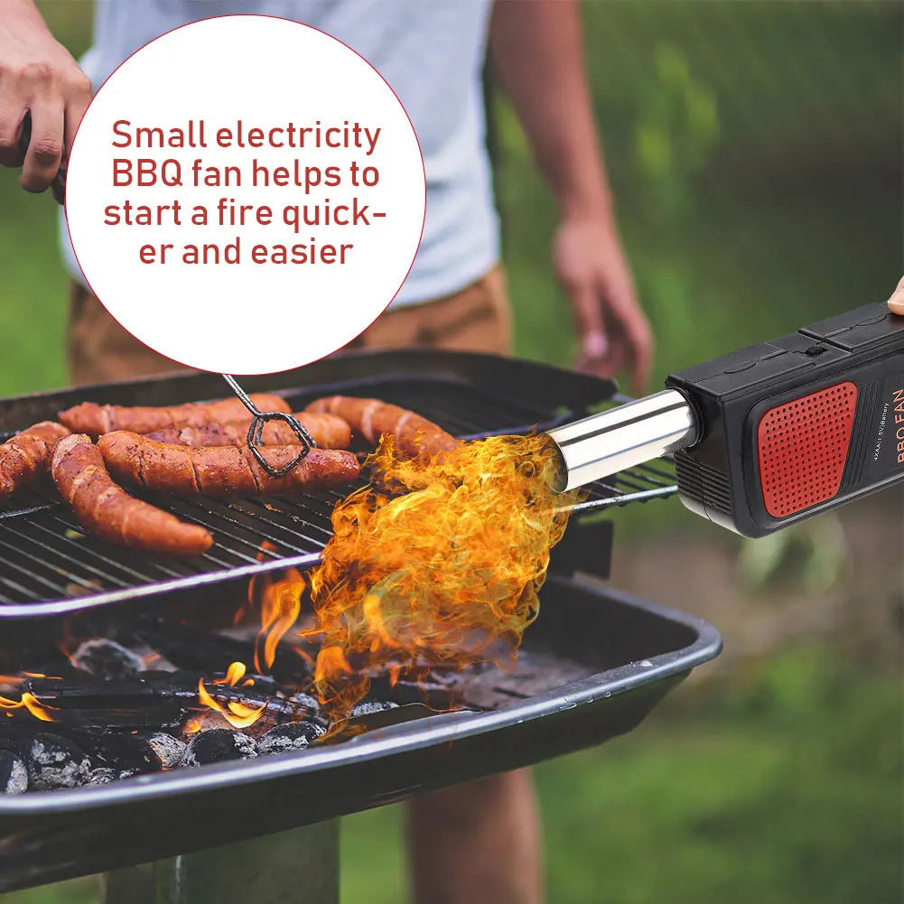 Electric BBQ Smoker Blower Fast Fire Starter for Charcoal Grills Tailgating Campfires Fire Pits Fireplaces Wood Fan Coal Starter