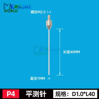 M2.5 Thread 1mm Needle Diameter Dial Test Indicator Contact Point D1 D2 10mm 20mm 30mm 40mm 50mm Length Measuring Gauging Tools