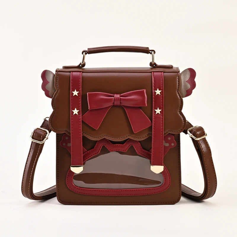 Fashion Ita Bags Luxury Leather Japanese Lolita Girls Crossbody Messenger Bag Lady Uniform Shoulder Handbag School Backpack