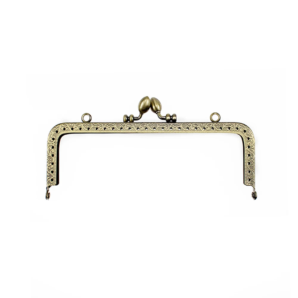 5Pcs 8.5/10.5/12.5/15/18CM Rectangle Metal Flower Buds Kiss Clasp Lock For Purse Replacement Clutch Bag DIY Accessories